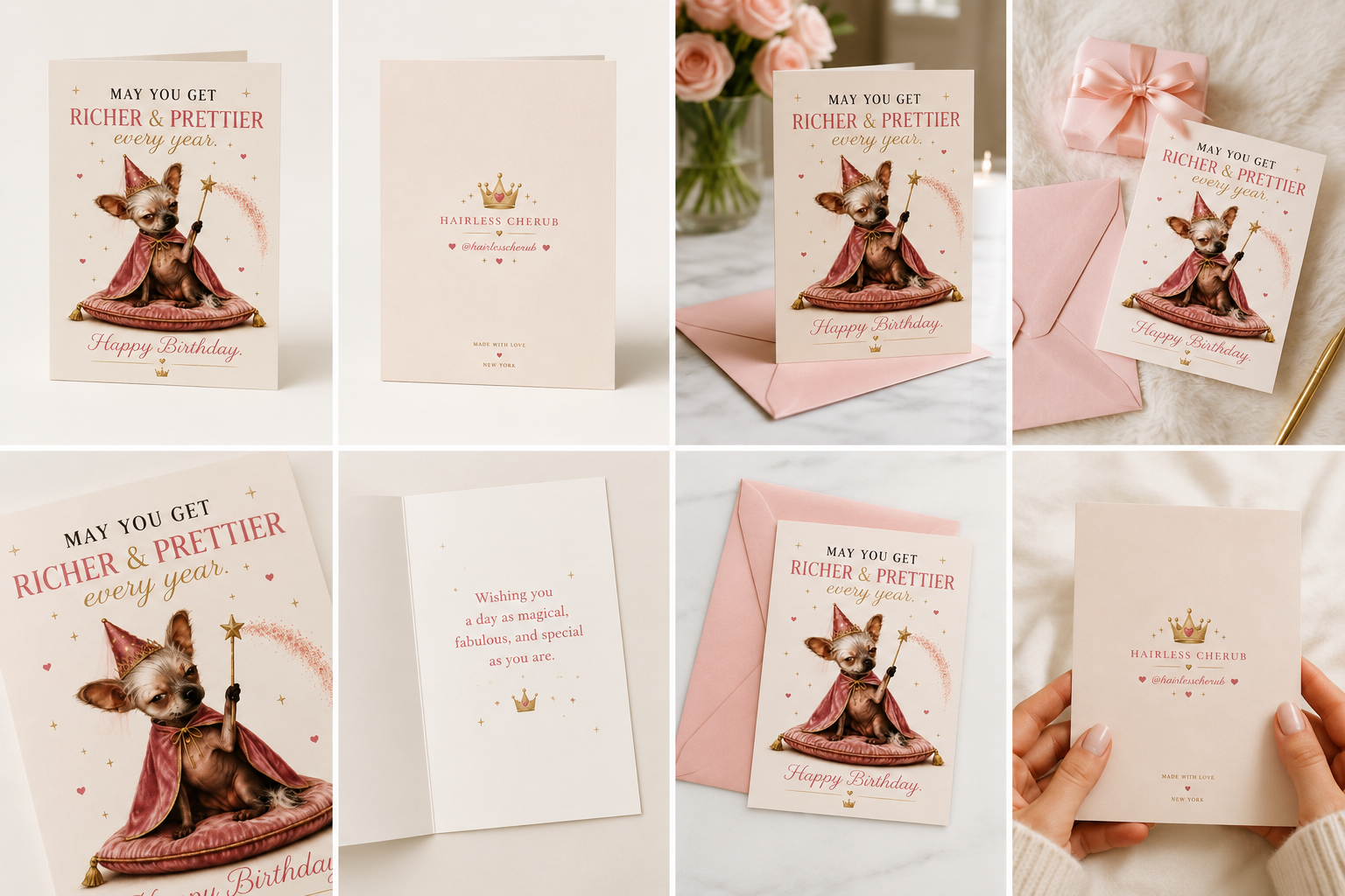 Hairless Cherub Birthday card